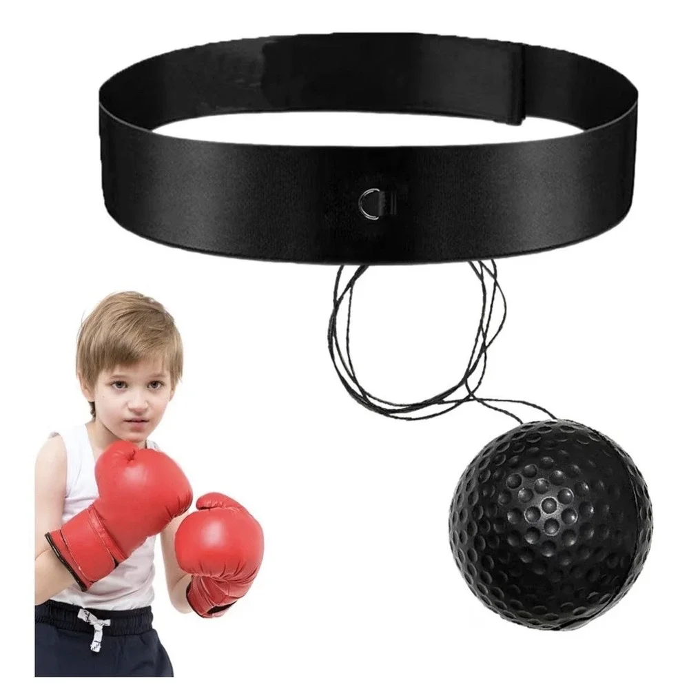 Boxing‎ Speed Ball Set Of 2 Elastic Headband & Black Ball Headband Style Fitness